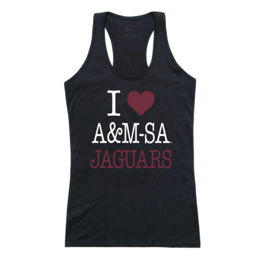 I Love Texas A&M University San Antonio Jaguars Womens Tank Top