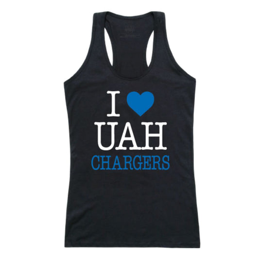 I Love The University of Alabama in Huntsville Chargers Womens Tank Top