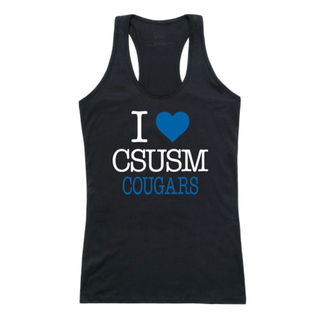 I Love California State University San Marcos Cougars Womens Tank Top