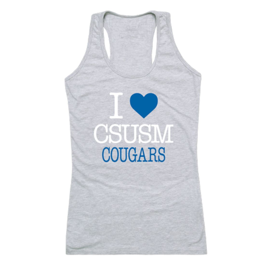 I Love California State University San Marcos Cougars Womens Tank Top