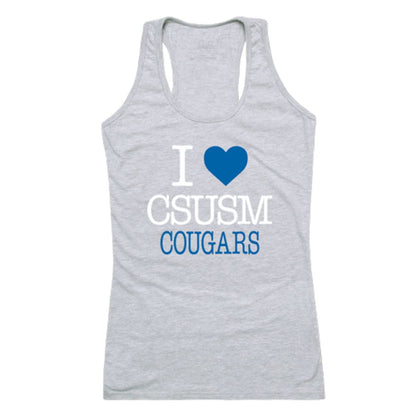 I Love California State University San Marcos Cougars Womens Tank Top