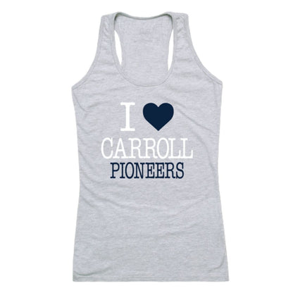 I Love Carroll University Pioneers Womens Tank Top