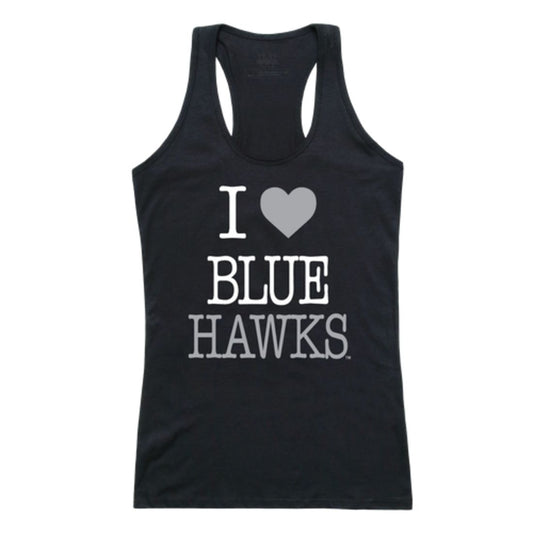 I Love Dickinson State University Blue Hawks Womens Tank Top