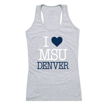 I Love Metropolitan State University of Denver Roadrunners Womens Tank Top