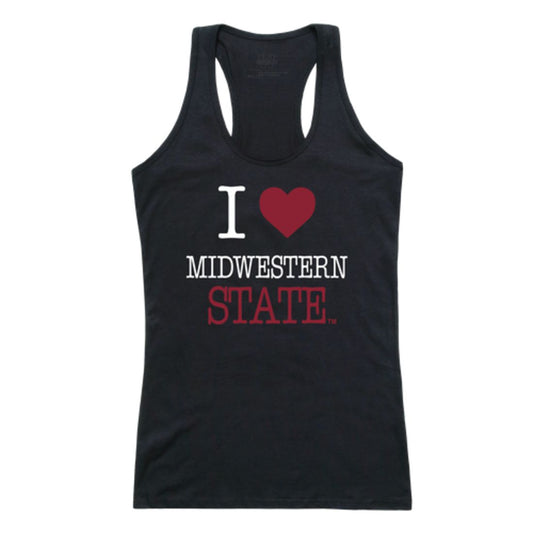 I Love Midwestern State University Mustangs Womens Tank Top