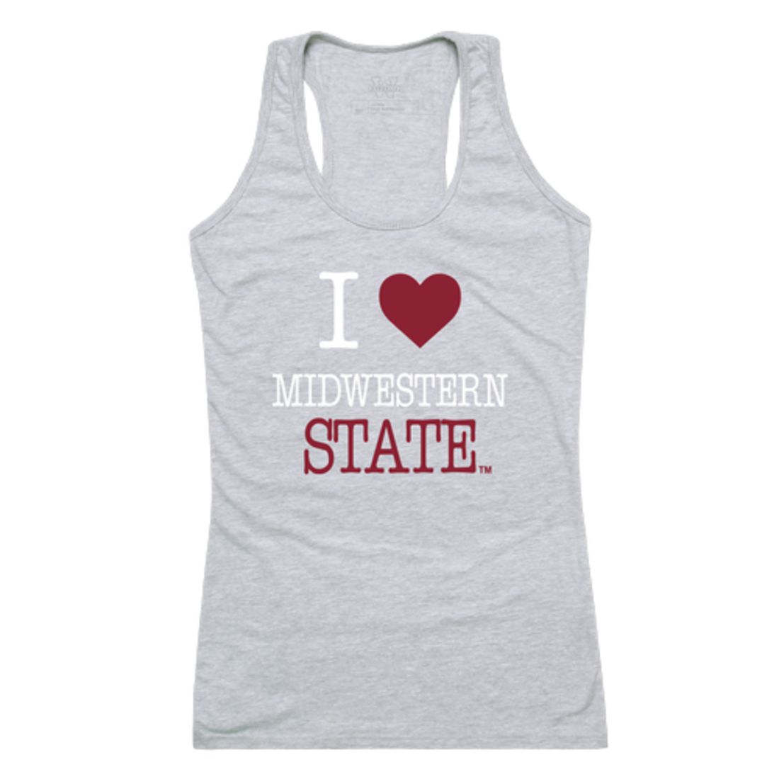 I Love Midwestern State University Mustangs Womens Tank Top