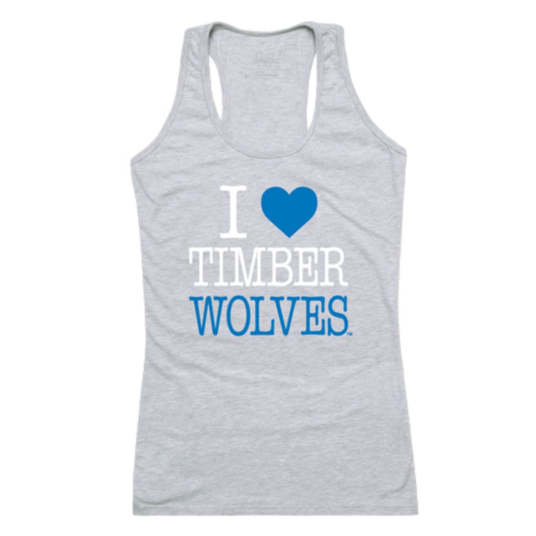I Love Northwood University Timberwolves Womens Tank Top