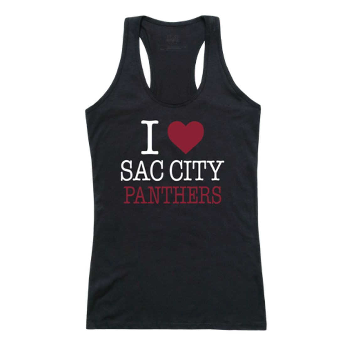 I Love Sacramento City College Panthers Womens Tank Top