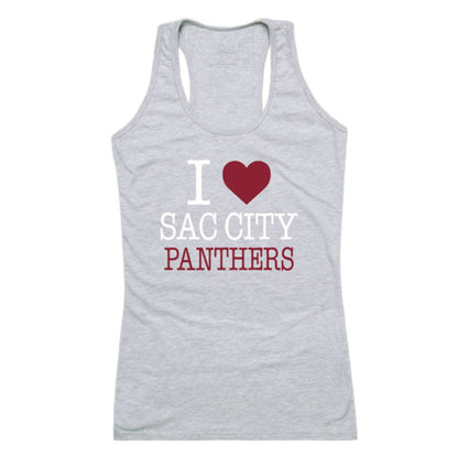 I Love Sacramento City College Panthers Womens Tank Top