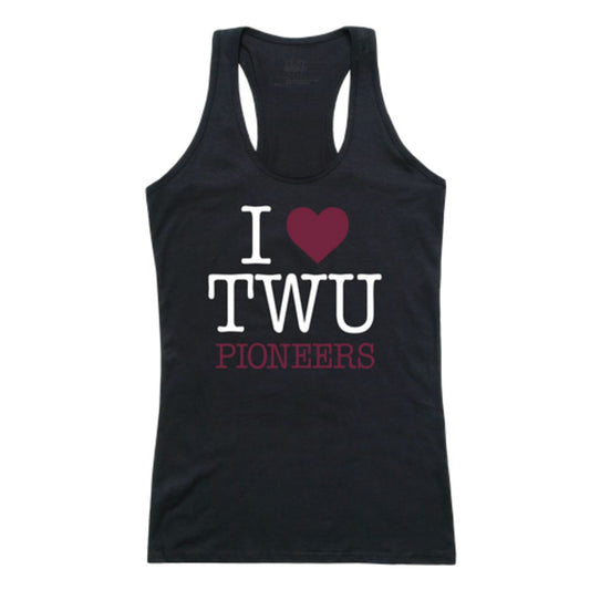 I Love Texas Womans University Pioneers Womens Tank Top