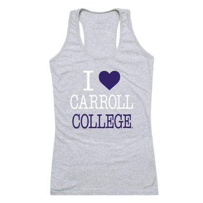 I Love Carroll College Saints Womens Tank Top