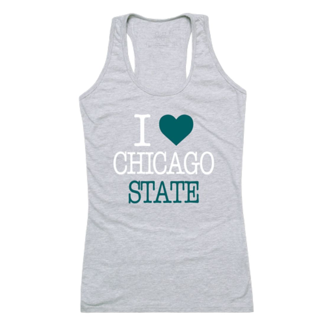 I Love Chicago State University Cougars Womens Tank Top