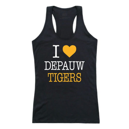 I Love DePauw University Tigers Womens Tank Top