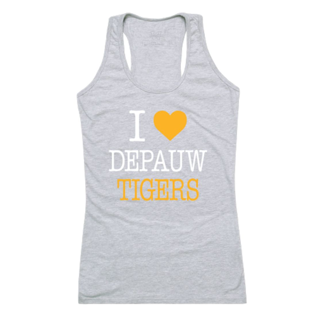 I Love DePauw University Tigers Womens Tank Top