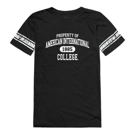 American International College Yellow Jackets Womens Property Football T-Shirt Tee