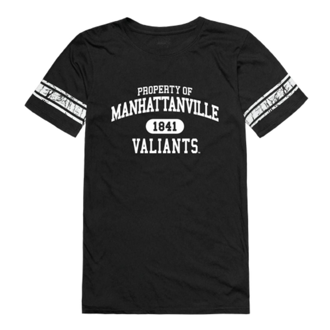 Manhattanville College Valiants Womens Property Football T-Shirt Tee