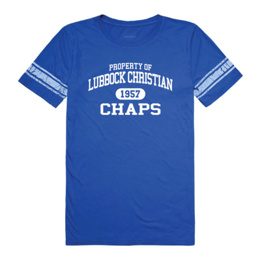 Lubbock Christian University Chaparral Womens Property Football T-Shirt Tee
