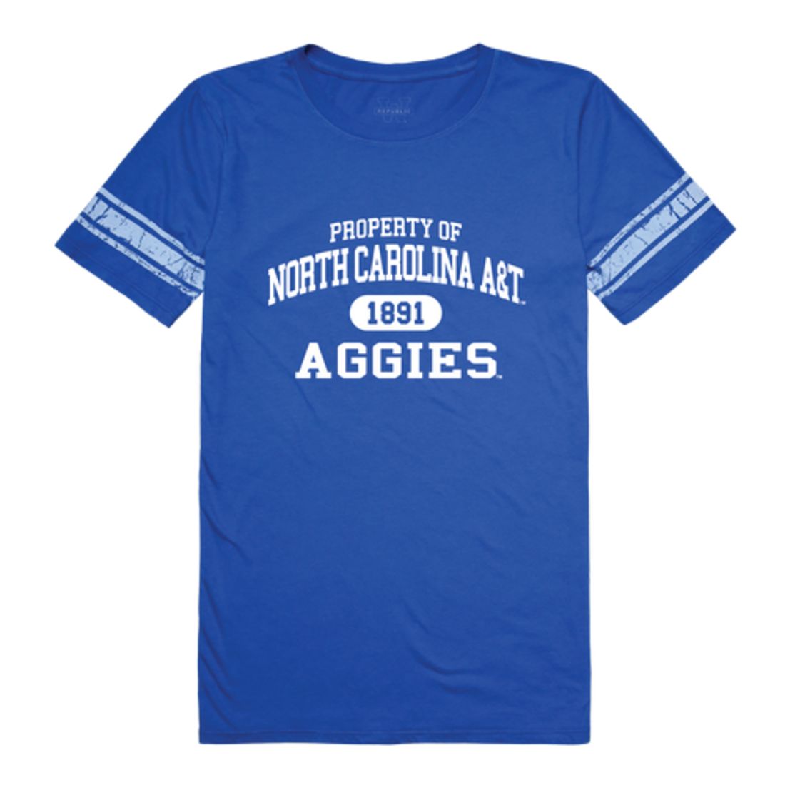 North Carolina A&T State University Aggies Womens Property Football T-Shirt Tee