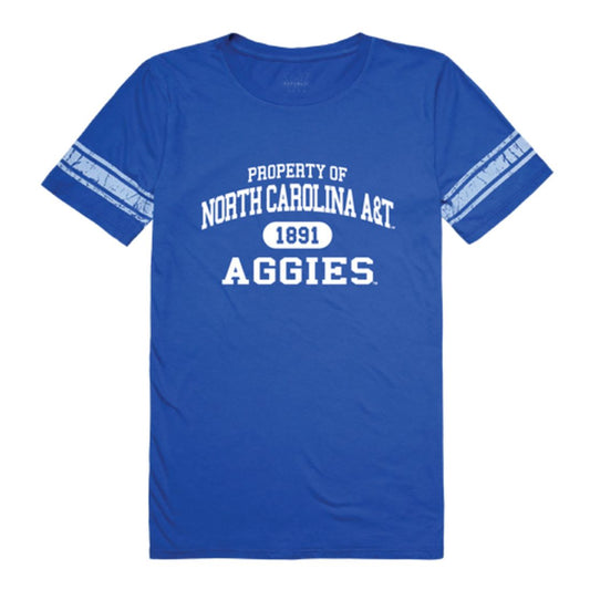 North Carolina A&T State University Aggies Womens Property Football T-Shirt Tee