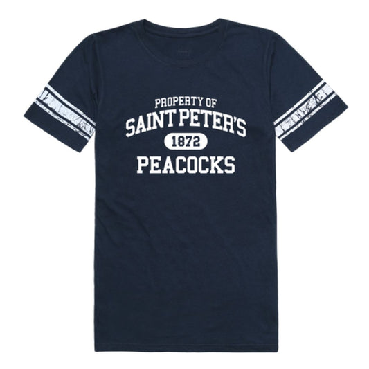 Saint Peter's University Peacocks Womens Property Football T-Shirt Tee