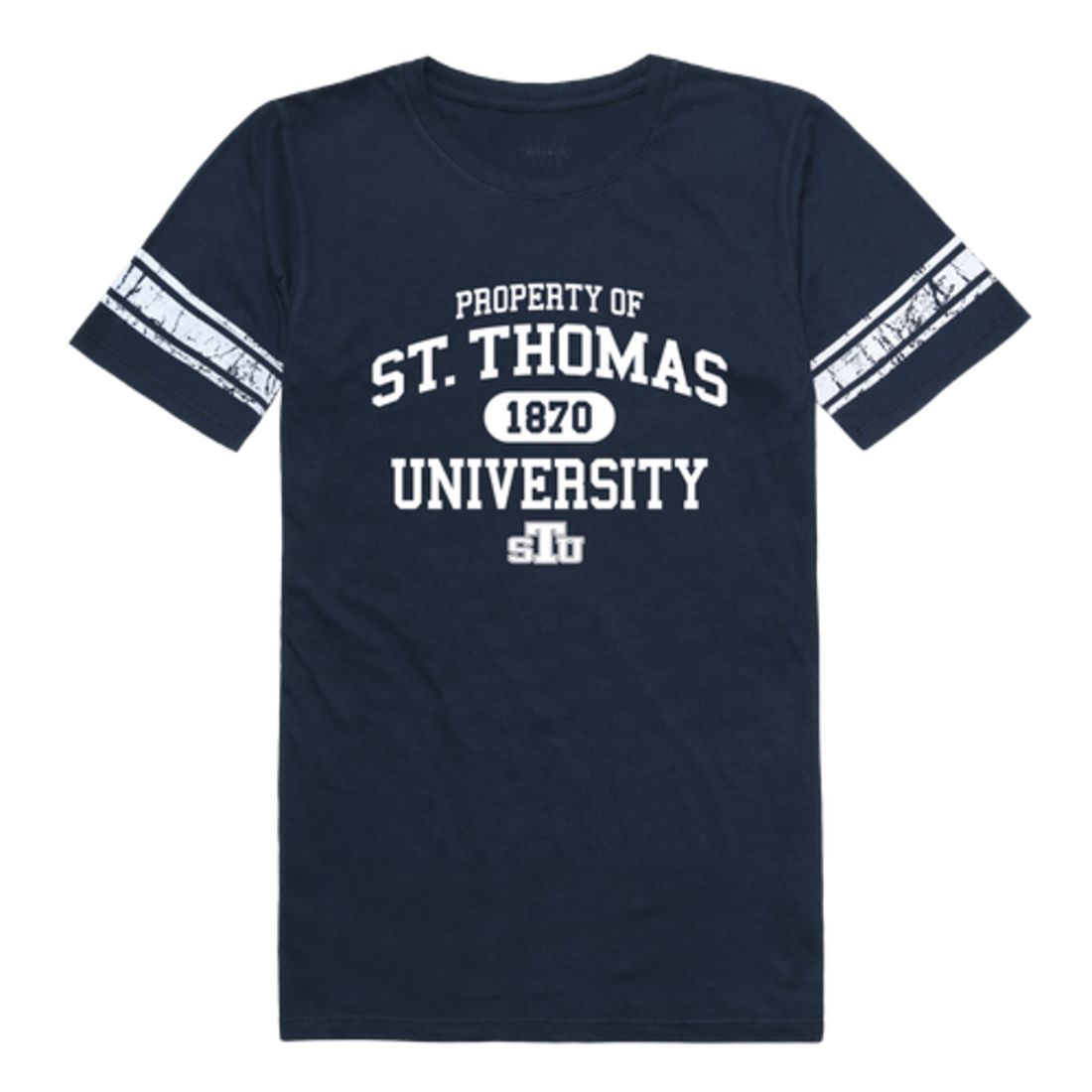 St. Thomas University Bobcats Womens Property Football T-Shirt Tee