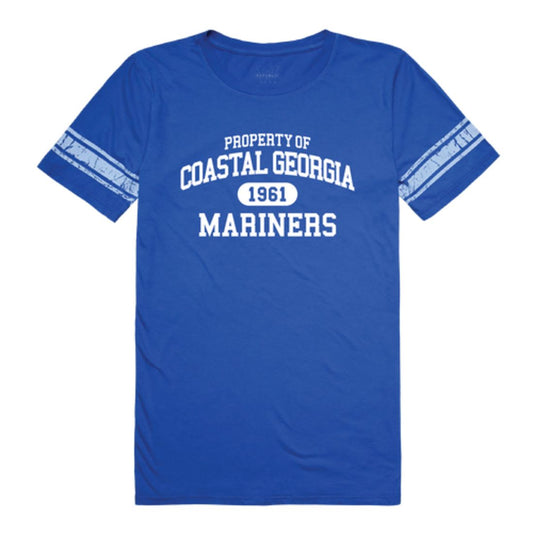 College of Coastal Georgia Mariners Womens Property Football T-Shirt Tee