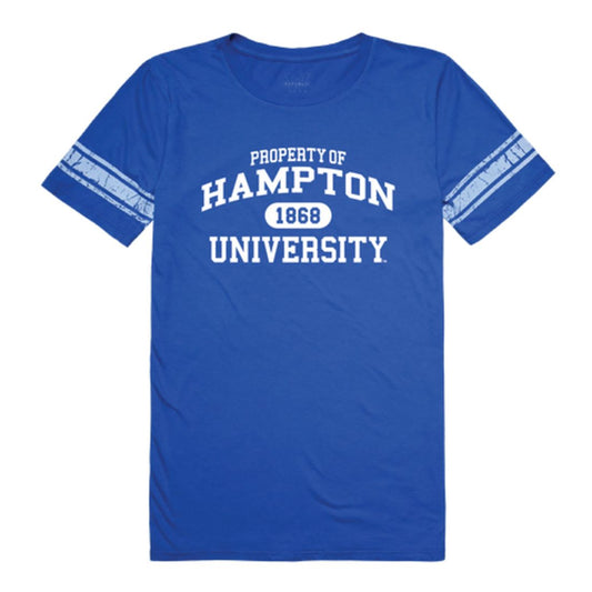 Hampton University Pirates Womens Property Football T-Shirt Tee