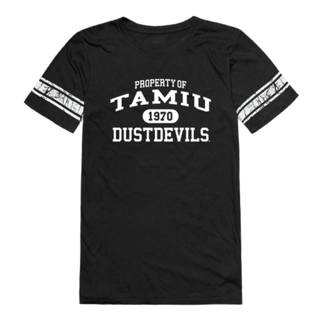 Texas A&M International University DustDevils Womens Property Football T-Shirt Tee