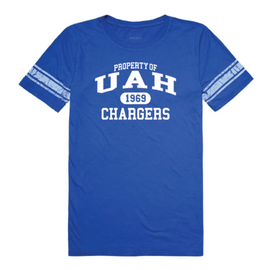 The University of Alabama in Huntsville Chargers Womens Property Football T-Shirt Tee
