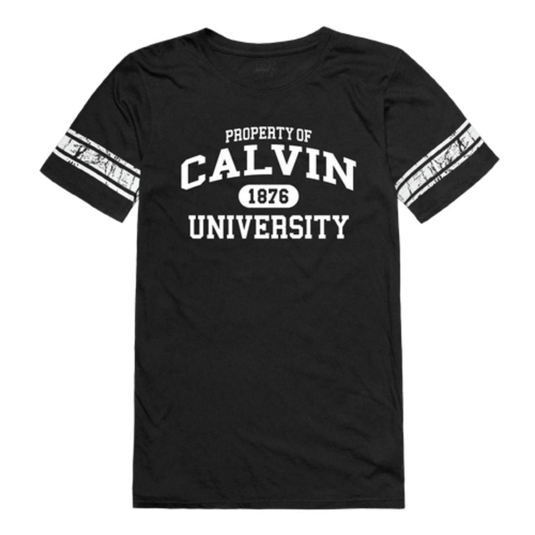 Calvin University Knights Womens Property Football T-Shirt Tee