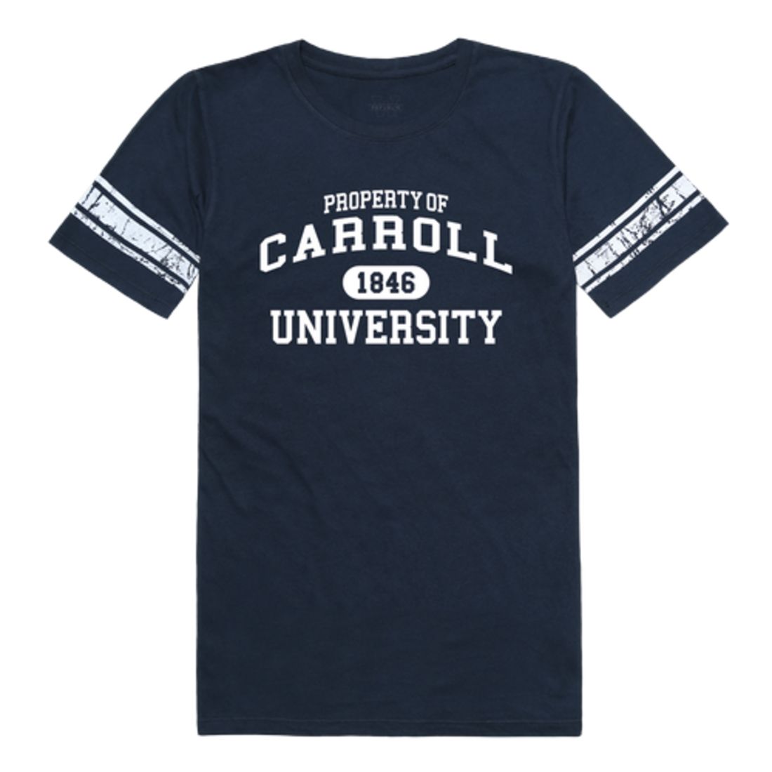 Carroll University Pioneers Womens Property Football T-Shirt Tee