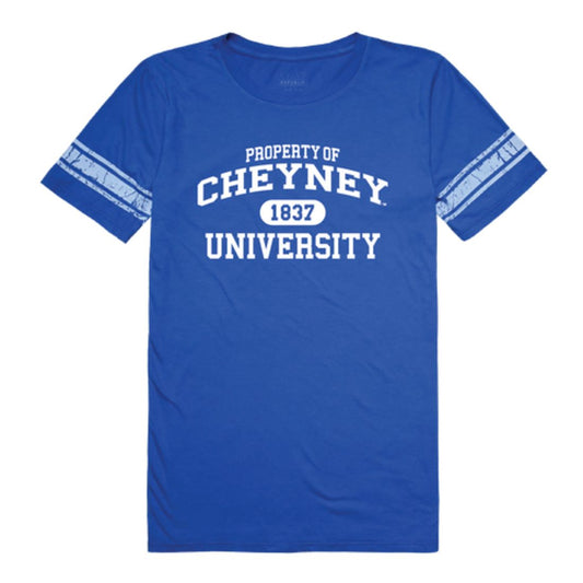 Cheyney University of Pennsylvania Wolves Womens Property Football T-Shirt Tee