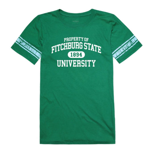 Fitchburg State University Falcons Womens Property Football T-Shirt Tee