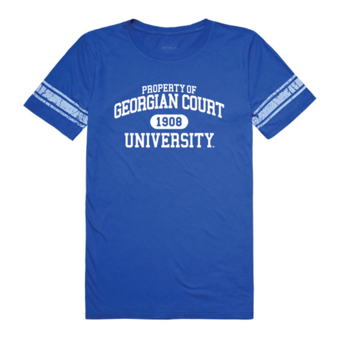 Georgian Court University Lions Womens Property Football T-Shirt Tee