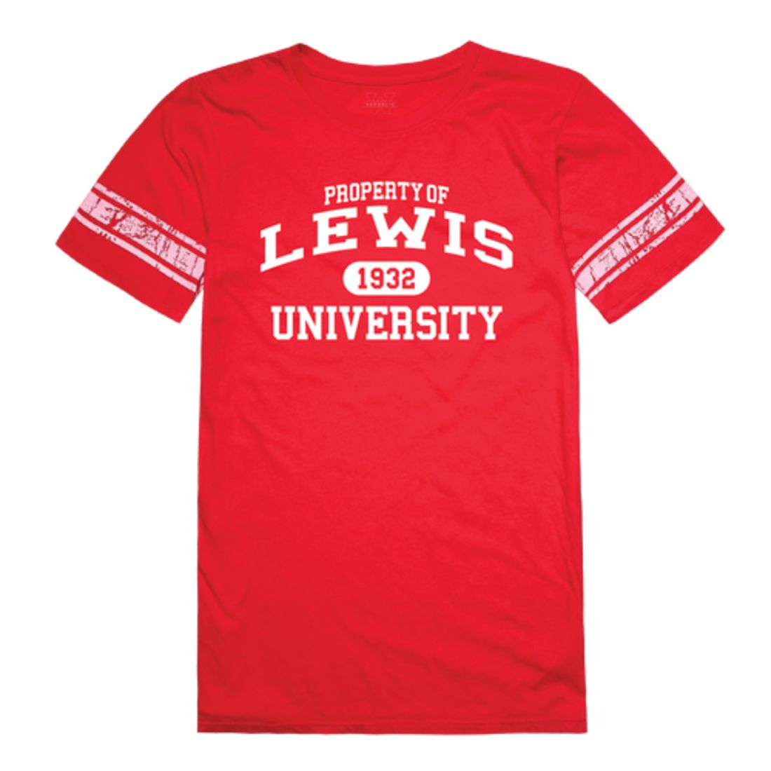 Lewis University Flyers Womens Property Football T-Shirt Tee