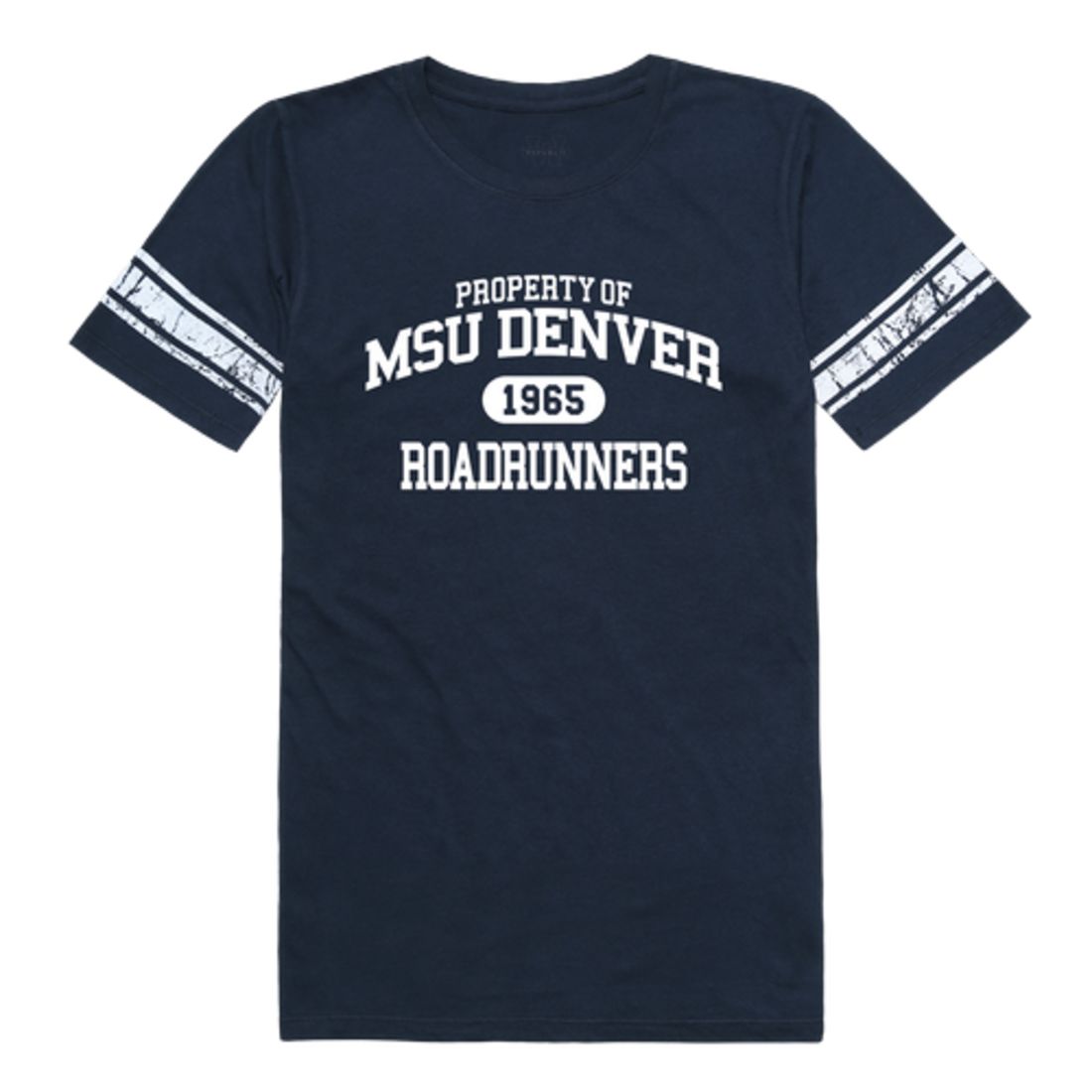 Metropolitan State University of Denver Roadrunners Womens Property Football T-Shirt Tee
