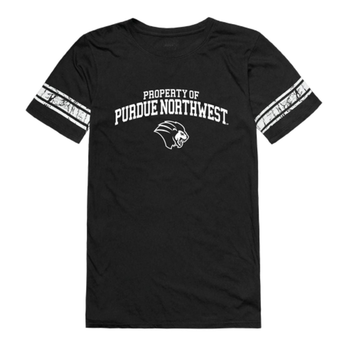 Purdue University Northwest Lion Womens Property Football T-Shirt Tee