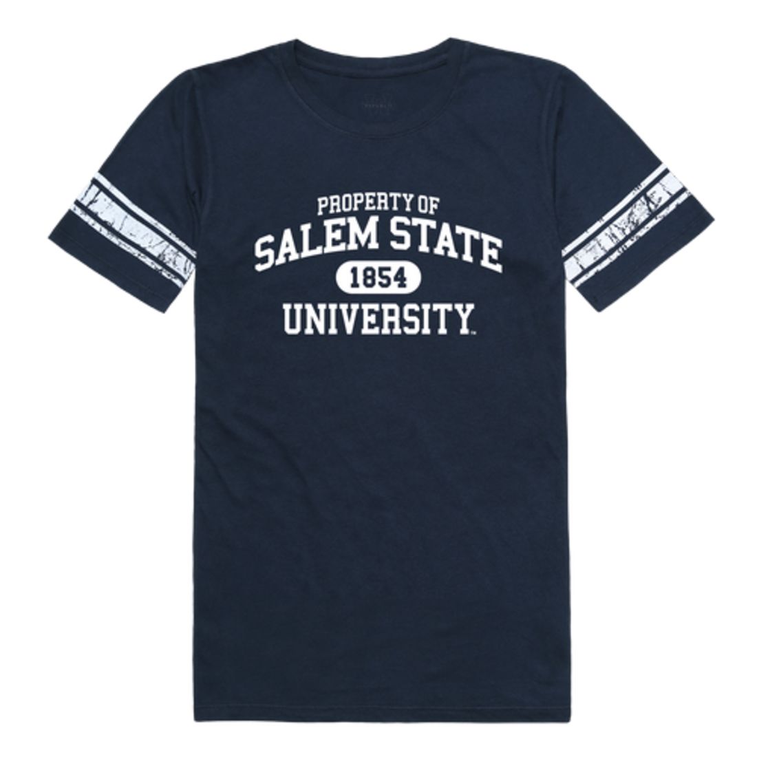 Salem State University Vikings Womens Property Football T-Shirt Tee