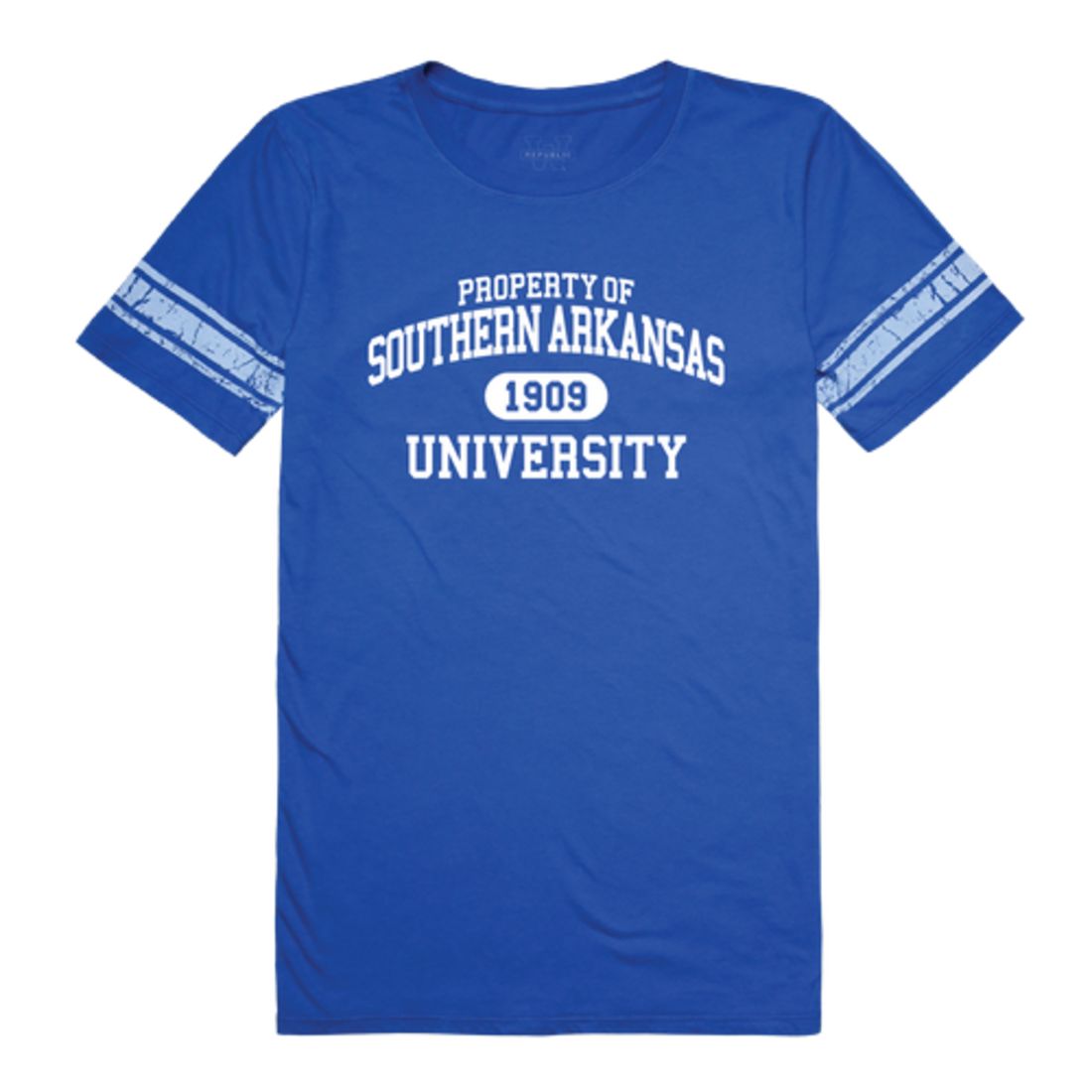Southern Arkansas University Muleriders Womens Property Football T-Shirt Tee