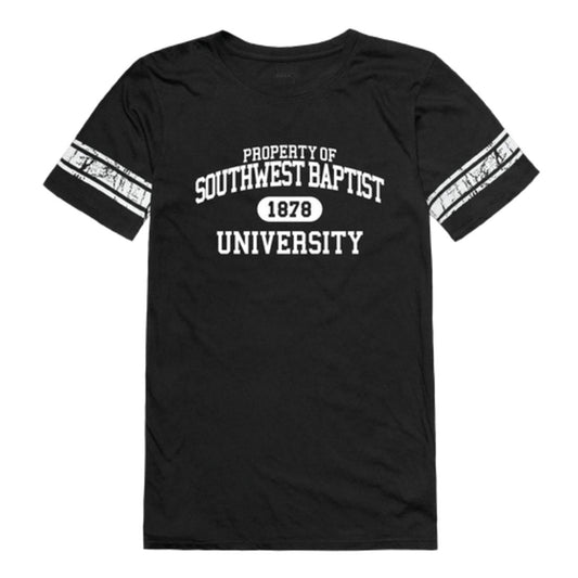 Southwest Baptist University Bearcats Womens Property Football T-Shirt Tee