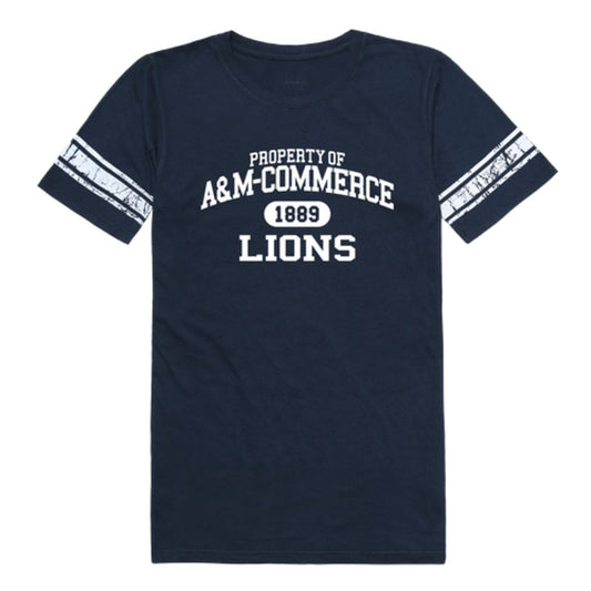 Texas A&M University-Commerce Lions Womens Property Football T-Shirt Tee