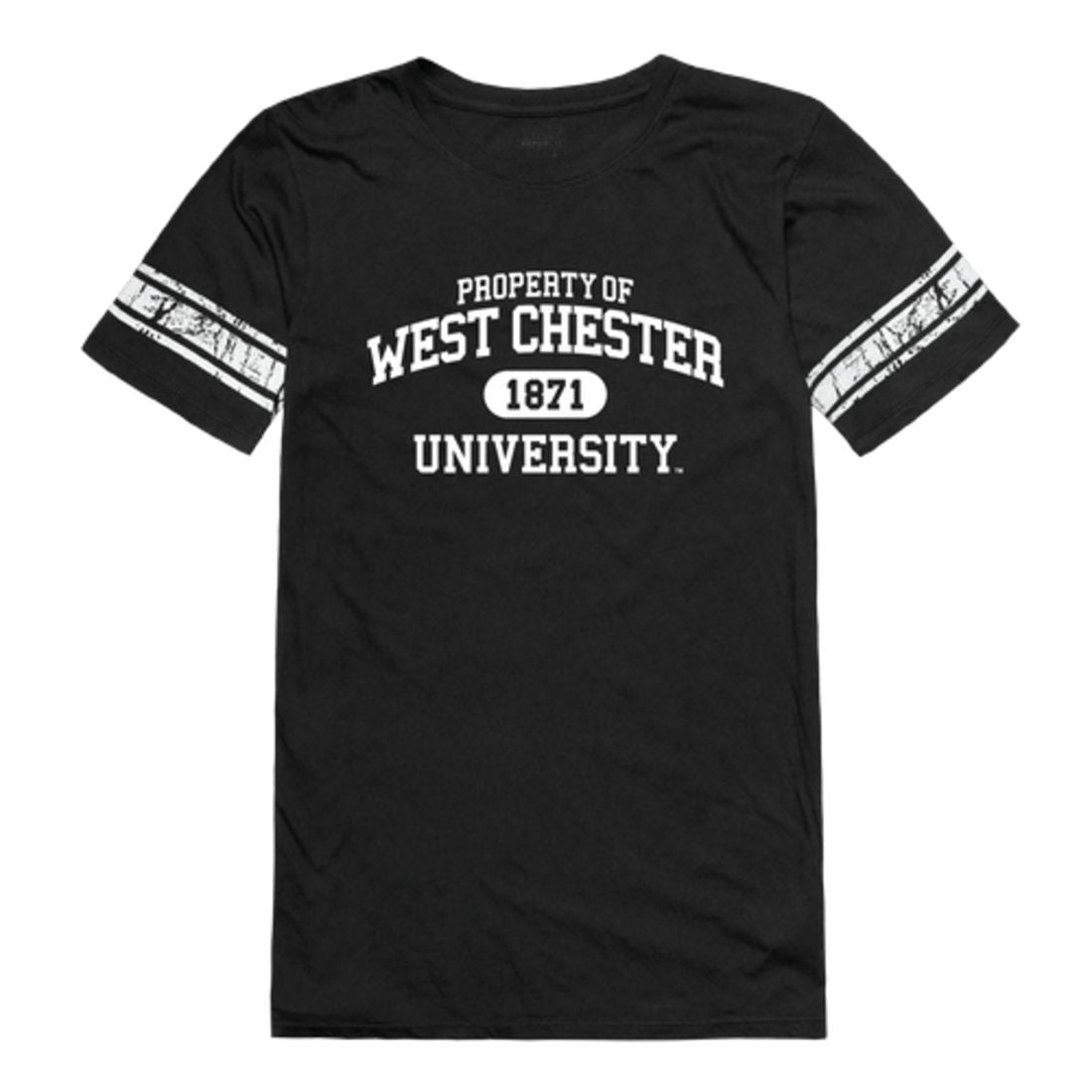West Chester University Rams Womens Property Football T-Shirt Tee