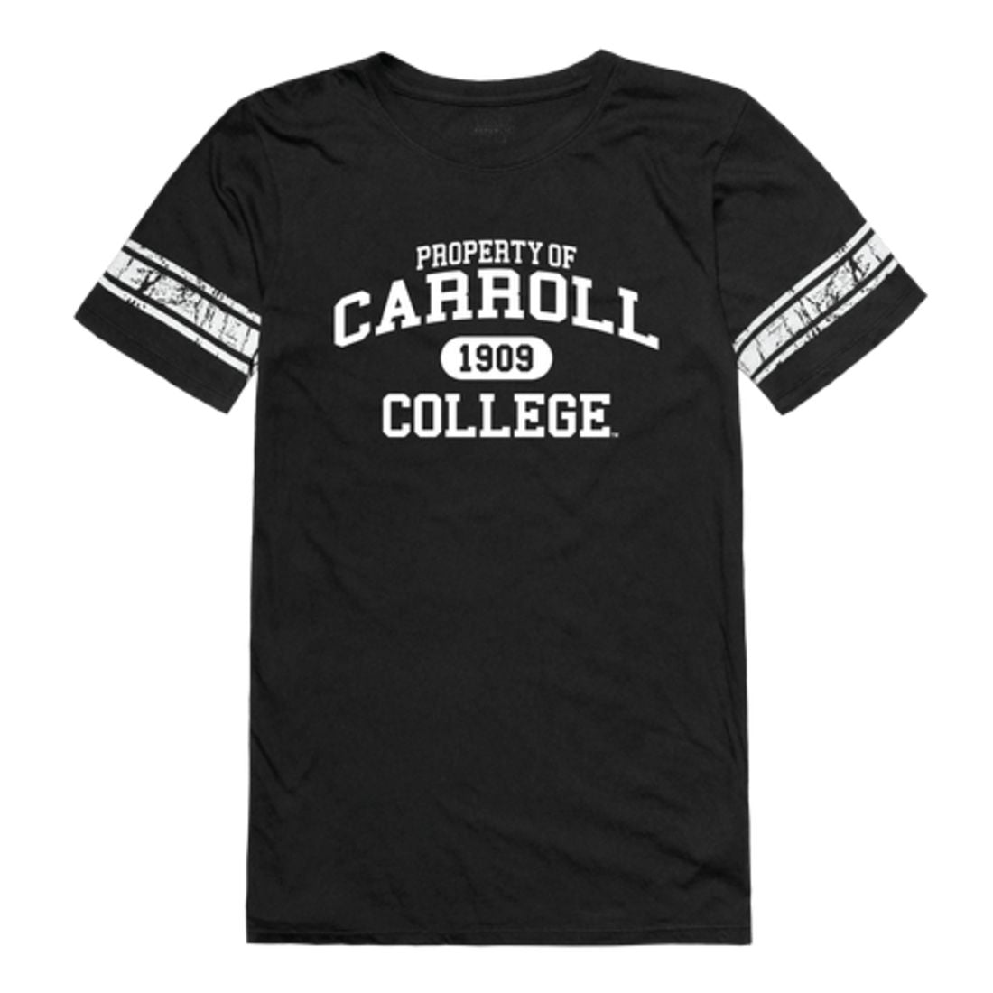 Carroll College Saints Womens Property Football T-Shirt Tee