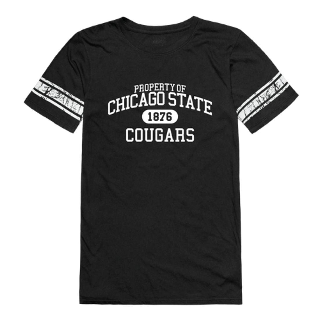 Chicago State University Cougars Womens Property Football T-Shirt Tee