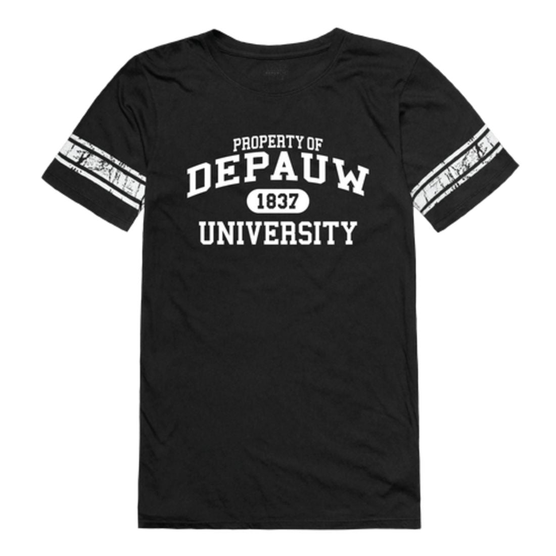 DePauw University Tigers Womens Property Football T-Shirt Tee