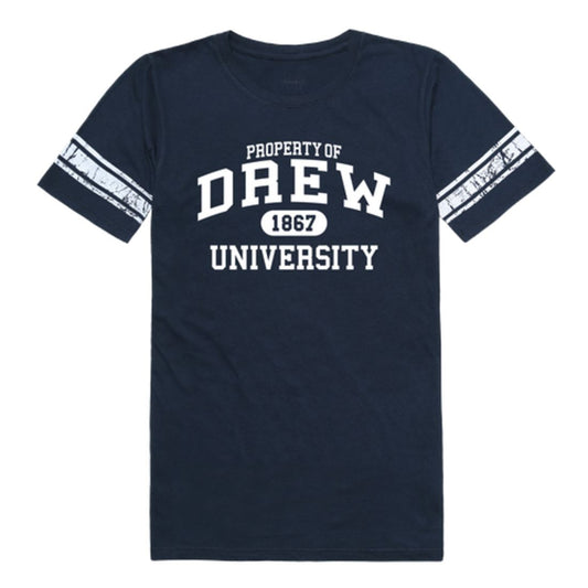 Drew University Rangers Womens Property Football T-Shirt Tee