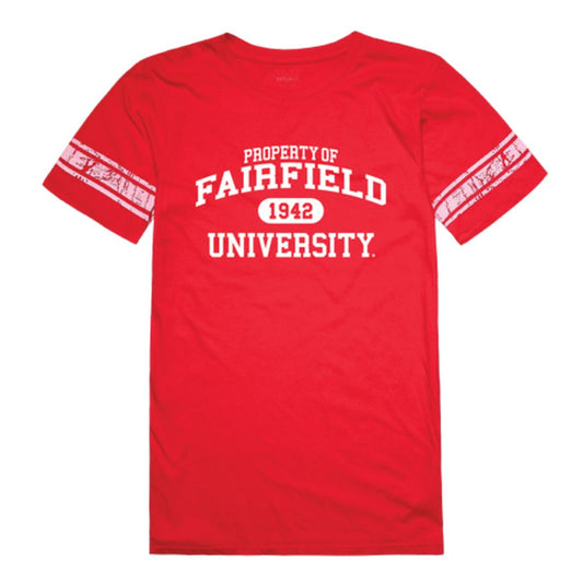 Fairfield University Stags Womens Property Football T-Shirt Tee