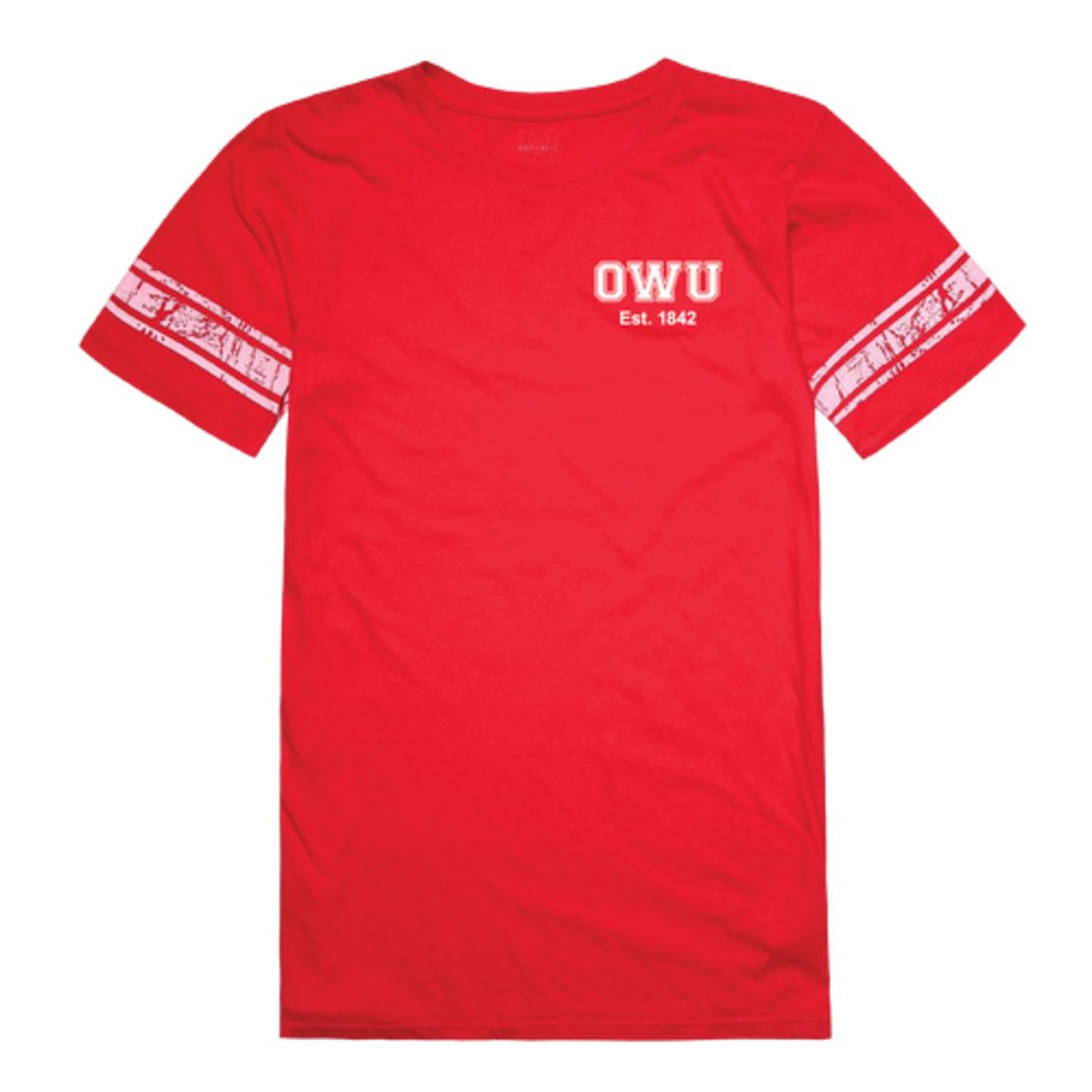 Ohio Wesleyan University Bishops Womens Practice Football T-Shirt Tee