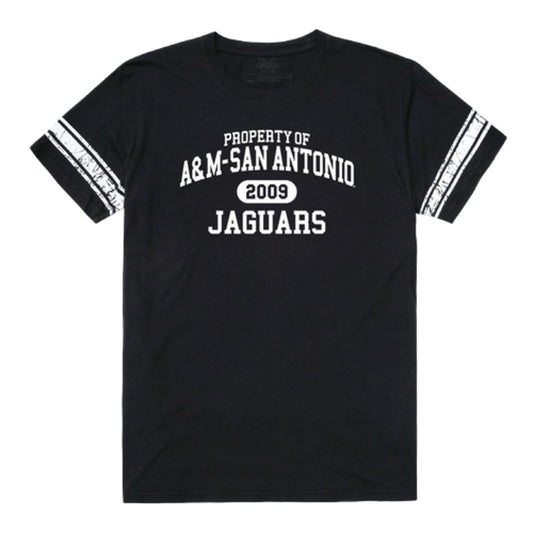 Texas A&M University-San Antonio Jaguars Property Football T-Shirt Tee