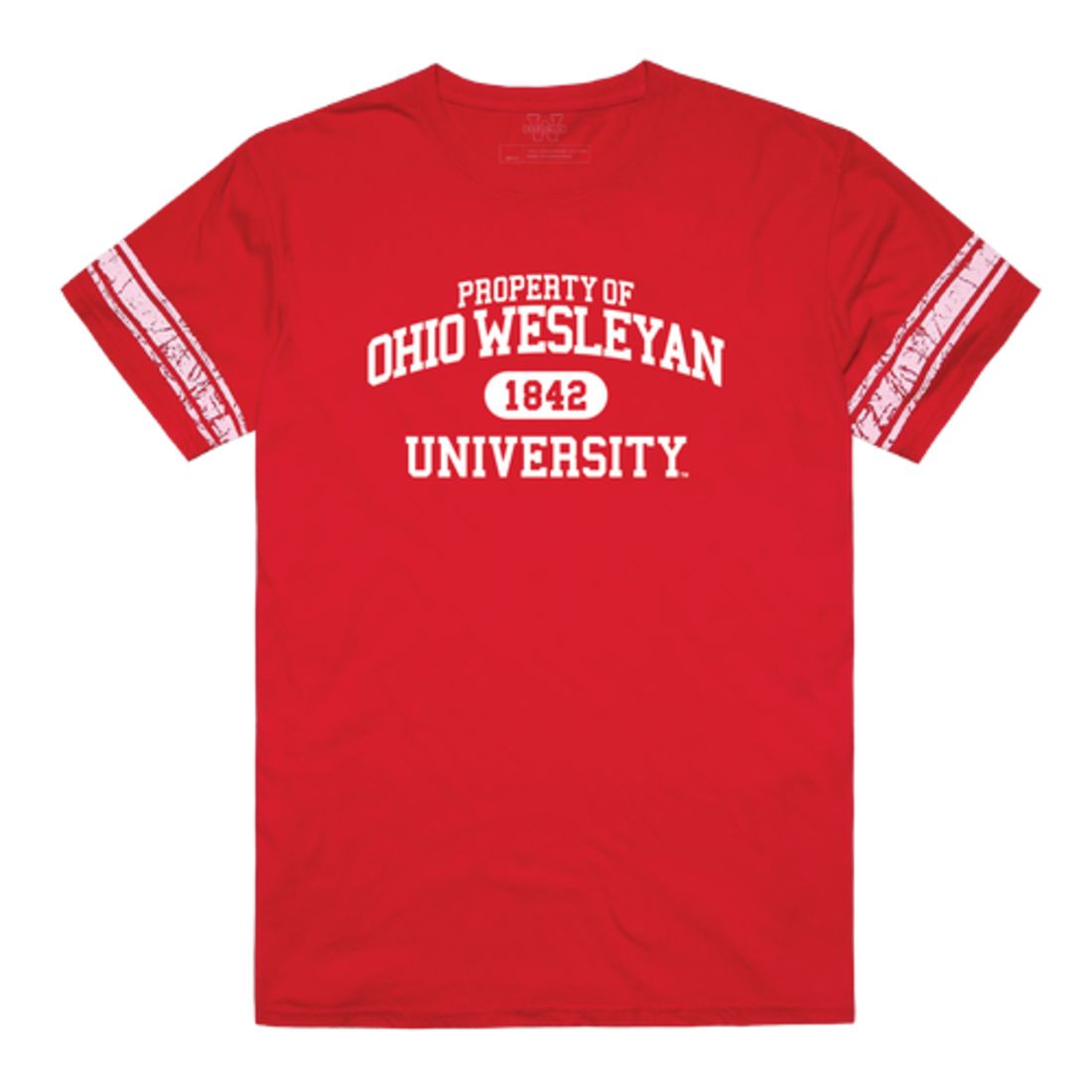Ohio Wesleyan University Bishops Property Football T-Shirt Tee